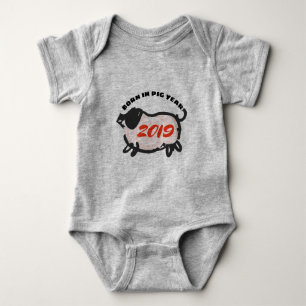 Body Né en chinois Cochon Année 2019 Bodysuit bébé