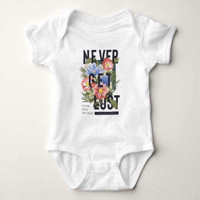 Body Ne jamais perdre le slogan floral (Devant)