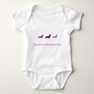 Body Né pour aimer Dachshunds-Purple