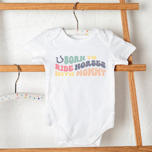 Body Né Pour Faire Du Cheval Avec Maman Amusant Équestr