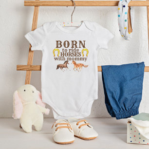 Body Né pour monter à cheval avec maman