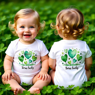 Body Nés chanceux pour les mignonnes couvertes de trèfl