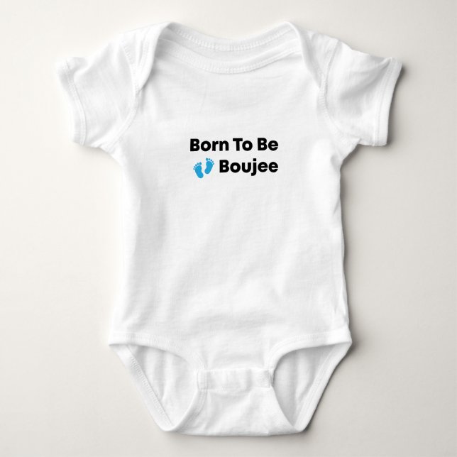 Body Nés pour être Boujee Enfants Peach Raglan (Devant)
