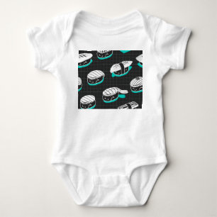 Body Nigiri Sushi Motif de croquis Vintage