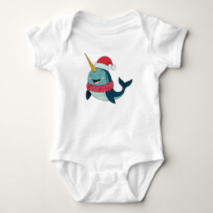 Body Noël à père Noël Narwhal