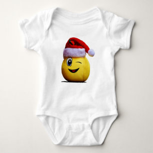 Body Noël Drôle Emoji Wink Smile Père Noël Yellow Face