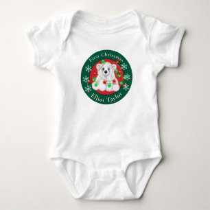 Body Noël ourson polaire mignon lumières rouges et vert