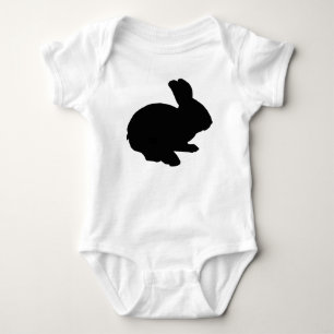 Body Noir Silhouette Lapin de Pâques