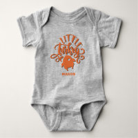 Nom Baby personnalisé Orange Little Turkey Thanksg