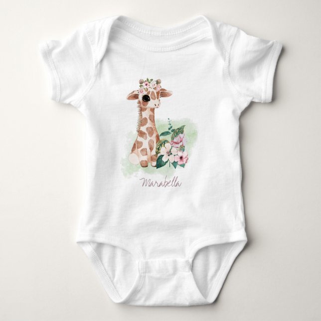 Body *~* Nom bébé Giraffe Whimsical Girl Jungle Sweet (Devant)