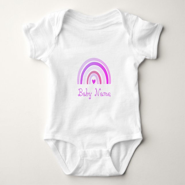 Body Nom Bohème Chic Violet Arc-en-ciel (Devant)