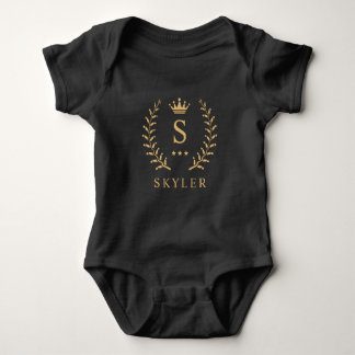 Body Nom de la Personnaliser et premier monogramme noir