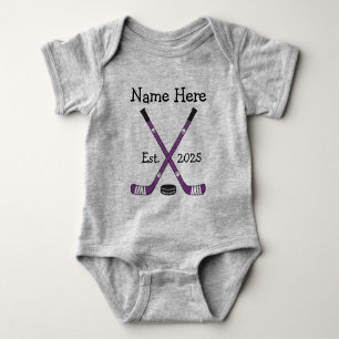 Body Nom du bébé de hockey personnalisé Année de naissa