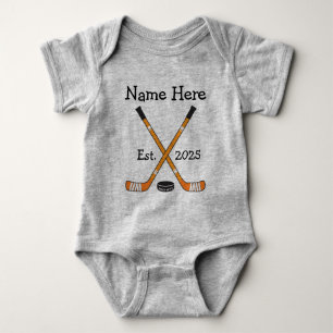 Body Nom du bébé de hockey personnalisé Année de naissa