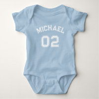 Nom du petit garçon Jersey Numéro Bleu Sports Coto