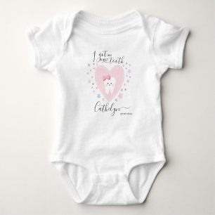 Body Nom personnalisé Baby Girl First Tooth Outfit