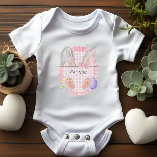 Body Nom personnalisé balise Pâques bébé fille lapin la