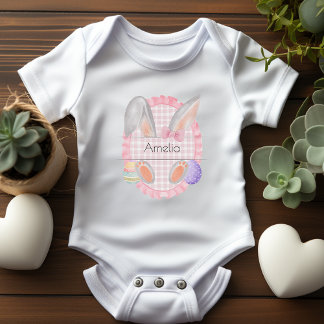 Body Nom personnalisé balise Pâques bébé fille lapin la