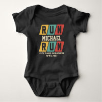 Nom personnalisé de marathon rétro pour supporter