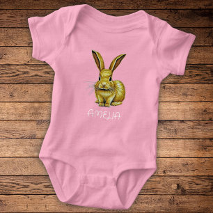Body Nom personnalisé et lapin mou