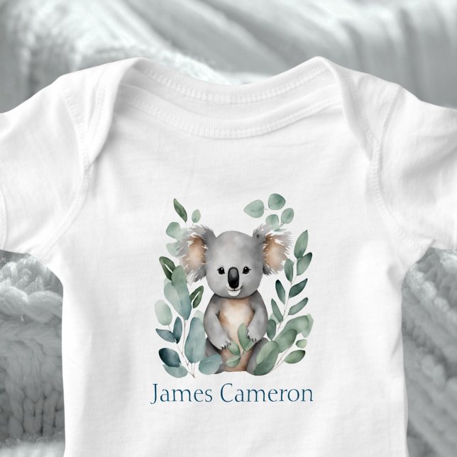 Body Nom personnalisé Koala ours aquarelle (Créateur téléchargé)