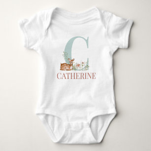 Body Nom personnalisé Lettre initiale C Bodysuit bébé