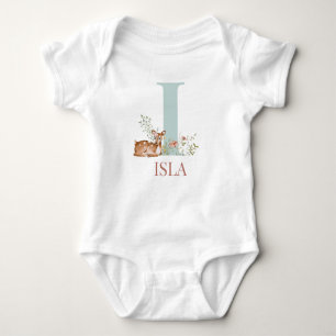 Body Nom personnalisé Lettre initiale I Baby Bodysuit