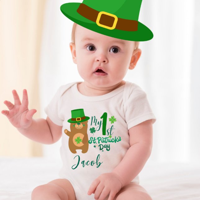 Body Nom personnalisé Mon premier Shamrock de la Saint- (Créateur téléchargé)
