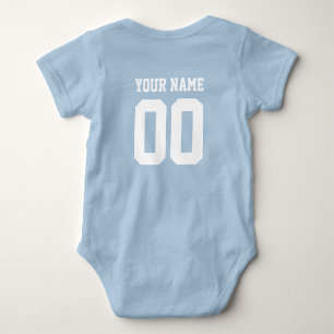 Body Nom personnalisé Numéro Baby Football Jersey Bodys