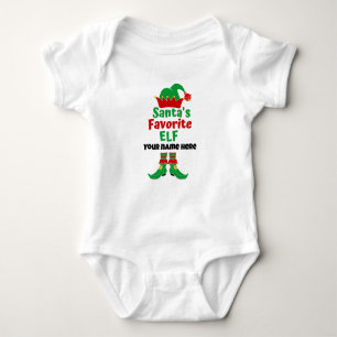 Body Nom personnalisé Père Noël T-shirt Elf favori