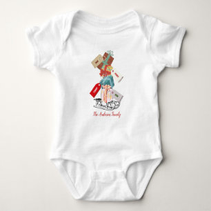 Body Nom Traîneau Mignon Fantaisiste Unique Noël Vintag