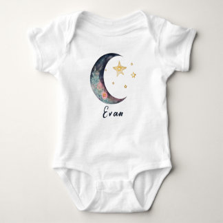 Body Noms de bébé à monogramme Terreux Boho Fleur Lune