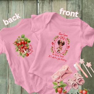 Body Noms de bébé Vêtue d'une Robe Fraise Mignonne Bébé
