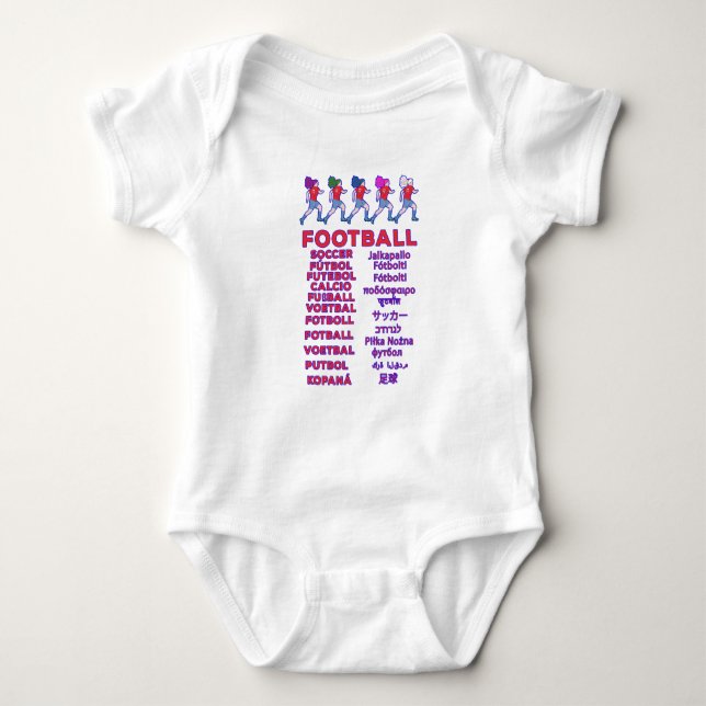 Body Noms de footballeuses multilingues pour fans de sp (Devant)