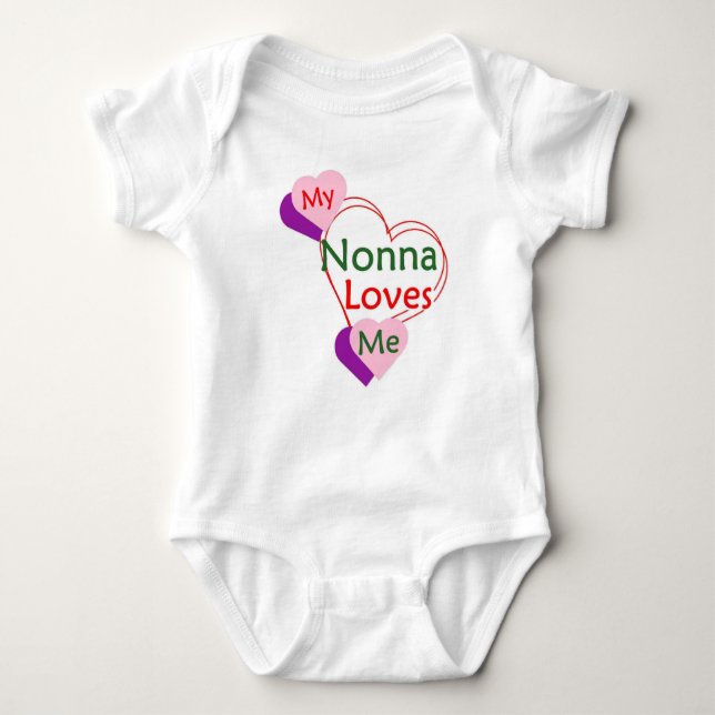 Body Nonna m'aime Baby Bodysuit (Devant)