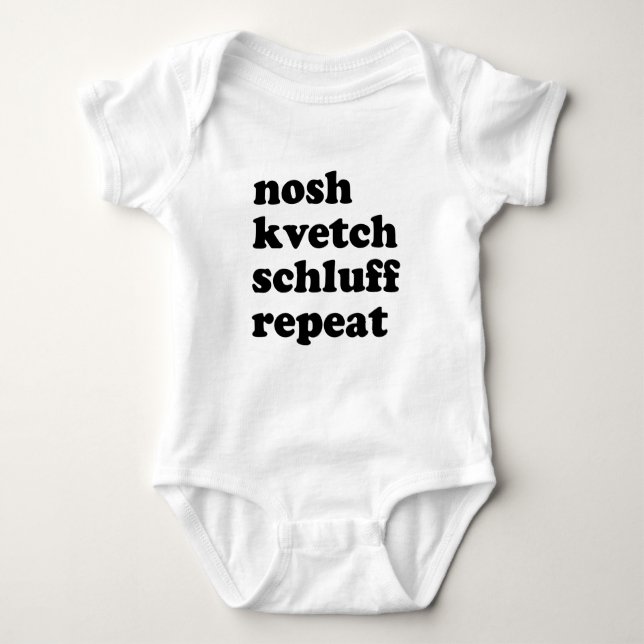 Body Nosh Kvetch Schluff Répéter Unisex Yiddish (Devant)