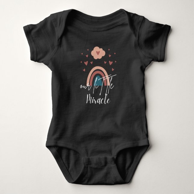Body Notre petit Miracle Boho aquarelle Rainbow Baby Bo (Devant)