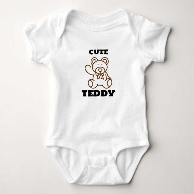 Body Nounours d'été Ourson en Teddy Mignon (Devant)
