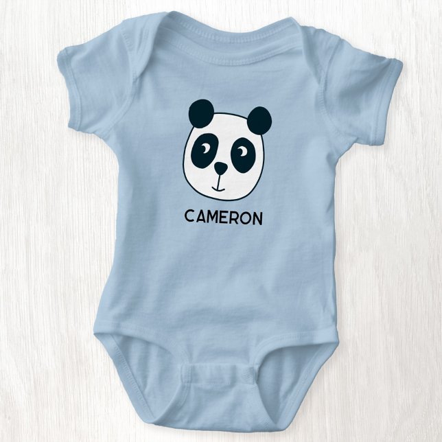 Body Nounours Panda Personnalisé (Cute personalized custom name panda baby bodysuit)