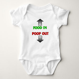 Body Nourriture Dans Poop Out Funny Baby Romper Humour