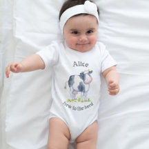 Nouveau au troupeau Vache Babygro Baby Bodysuit