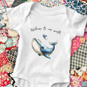 Body Nouveau bébé baleine Bienvenue dans notre monde