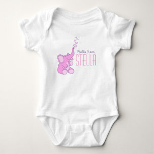 Body Nouveau bébé éléphant accueil filles nom chemise