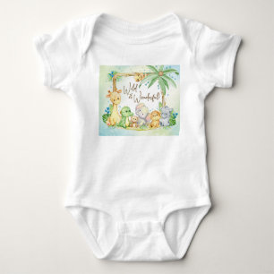 Body Nouveau bébé garçon Safari Animaux sauvages et mer