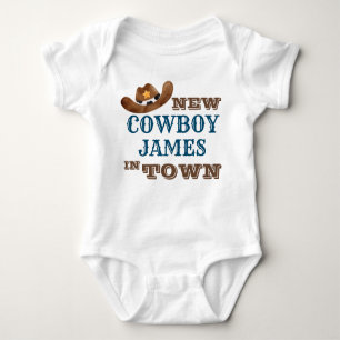 Body Nouveau cowboy en ville nom personnalisé bébé