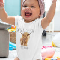 Nouveauté à la Herd Highland Cow Calf Aquarelle