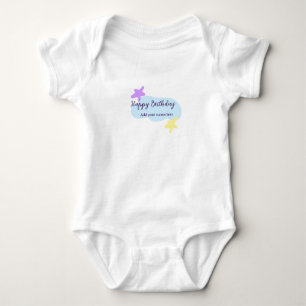 Body Nuages bleus pastel étoiles violet joyeux annivers