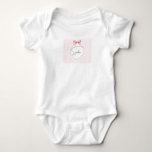 Body Nurserie personnalisée pour bébé fille avec noeud