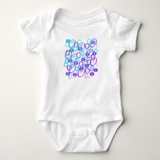 Body "O" Bébé Confettis Lettres (Devant)