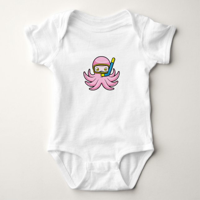 Body Octopus à la plongée avec tuba et lunettes de nata (Devant)